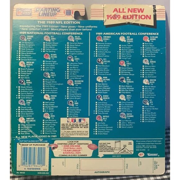 Starting Lineup 1989 Vinny Testaverde Tampa Bay - New - Picture 5 of 10